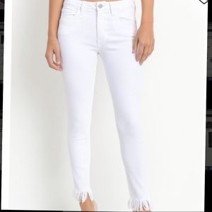 White just black jeans